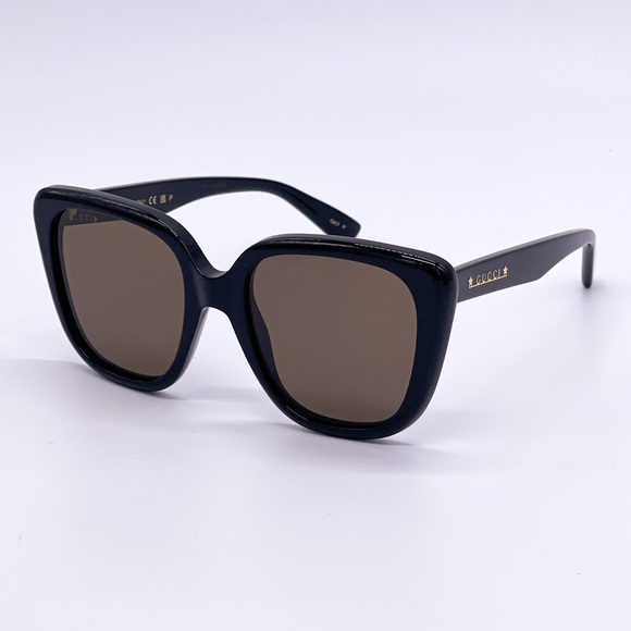 NEW GUCCI G1169S 001 BLACK BROWN WOMEN OVERSIZED SUNGLASSES GUCCI - Picture 6 of 15